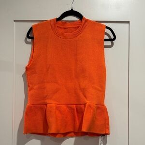Commense Bold Orange Knit Top